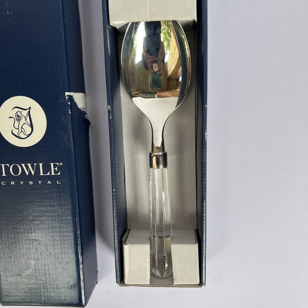 Towle Lead Crystal Serving Spoon 10